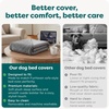 image:imageFurHaven Replacement Dog Bed Cover SofaStyle Design with UltraPlush Sleep Surface for Protecting Pet Mattresses Zippered amp Machine Washable Jumbo Plus XXL Plush amp Suede Gray