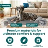image:imageFurHaven Replacement Dog Bed Cover SofaStyle Design with UltraPlush Sleep Surface for Protecting Pet Mattresses Zippered amp Machine Washable Jumbo Plus XXL Plush amp Suede Gray