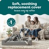 image:imageFurHaven Replacement Dog Bed Cover SofaStyle Design with UltraPlush Sleep Surface for Protecting Pet Mattresses Zippered amp Machine Washable Jumbo Plus XXL Plush amp Suede Gray