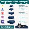 image:imageFurHaven Replacement Dog Bed Cover SofaStyle Design with UltraPlush Sleep Surface for Protecting Pet Mattresses Zippered amp Machine Washable Jumbo Plus XXL Plush amp Suede Gray