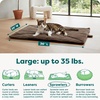 image:imageFurHaven ThermaNAP Self Warming Cat Mat Dog Bed for Crates with SelfWarming Technology for Cozy Rest Fully Machine Washable Small Plush Faux Fur GrayEspresso