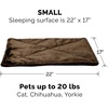 image:imageFurHaven ThermaNAP Self Warming Cat Mat Dog Bed for Crates with SelfWarming Technology for Cozy Rest Fully Machine Washable Small Plush Faux Fur GrayEspresso