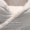 image:imageFurhaven 18 Round Pet Bed for Indoor Cats amp Small Dogs 100 Washable For Pets Up to 14 lbs  Minky Plush amp Velvet Hug Bed  Silver Gray 18inchHug Bed  Minky  Velvet Silver Gray