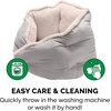 image:imageFurhaven 18 Round Pet Bed for Indoor Cats amp Small Dogs 100 Washable For Pets Up to 14 lbs  Minky Plush amp Velvet Hug Bed  Silver Gray 18inchHug Bed  Minky  Velvet Silver Gray