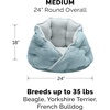 image:imageFurhaven 18 Round Pet Bed for Indoor Cats amp Small Dogs 100 Washable For Pets Up to 14 lbs  Minky Plush amp Velvet Hug Bed  Silver Gray 18inchHug Bed  Minky  Velvet Aquamarine