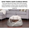 image:imageFurhaven 18 Round Pet Bed for Indoor Cats amp Small Dogs 100 Washable For Pets Up to 14 lbs  Minky Plush amp Velvet Hug Bed  Silver Gray 18inchHug Bed  Minky  Velvet Silver Gray