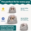 image:imageFurhaven 18 Round Pet Bed for Indoor Cats amp Small Dogs 100 Washable For Pets Up to 14 lbs  Minky Plush amp Velvet Hug Bed  Silver Gray 18inchHug Bed  Minky  Velvet Silver Gray