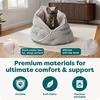 image:imageFurhaven 18 Round Pet Bed for Indoor Cats amp Small Dogs 100 Washable For Pets Up to 14 lbs  Minky Plush amp Velvet Hug Bed  Silver Gray 18inchHug Bed  Minky  Velvet Silver Gray