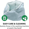 image:imageFurhaven 18 Round Pet Bed for Indoor Cats amp Small Dogs 100 Washable For Pets Up to 14 lbs  Minky Plush amp Velvet Hug Bed  Silver Gray 18inchHug Bed  Minky  Velvet Aquamarine