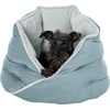 image:imageFurhaven 18 Round Pet Bed for Indoor Cats amp Small Dogs 100 Washable For Pets Up to 14 lbs  Minky Plush amp Velvet Hug Bed  Silver Gray 18inchHug Bed  Minky  Velvet Aquamarine
