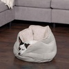 image:imageFurhaven 18 Round Pet Bed for Indoor Cats amp Small Dogs 100 Washable For Pets Up to 14 lbs  Minky Plush amp Velvet Hug Bed  Silver Gray 18inchHug Bed  Minky  Velvet Silver Gray