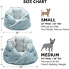 image:imageFurhaven 18 Round Pet Bed for Indoor Cats amp Small Dogs 100 Washable For Pets Up to 14 lbs  Minky Plush amp Velvet Hug Bed  Silver Gray 18inchHug Bed  Minky  Velvet Aquamarine