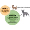 image:imageFurhaven 24 Round Calming Donut Dog Bed for Indoor Cats amp Small Dogs Washable For Dogs Up to 20 lbs  Plush Velvet Waves Hooded Donut Bed  Rose Pink SmallRose Pink