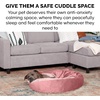 image:imageFurhaven 24 Round Calming Donut Dog Bed for Indoor Cats amp Small Dogs Washable For Dogs Up to 20 lbs  Plush Velvet Waves Hooded Donut Bed  Rose Pink SmallRose Pink