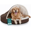 image:imageFurhaven 26 Round Orthopedic Dog Bed for MediumSmall Dogs w Removable Washable Cover For Dogs Up to 30 lbs  Sherpa amp Suede Snuggery  Gray 26inchEspresso