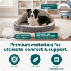 image:imageFurhaven 26 Round Orthopedic Dog Bed for MediumSmall Dogs w Removable Washable Cover For Dogs Up to 30 lbs  Sherpa amp Suede Snuggery  Gray 26inchEspresso