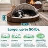 image:imageFurhaven 26 Round Orthopedic Dog Bed for MediumSmall Dogs w Removable Washable Cover For Dogs Up to 30 lbs  Sherpa amp Suede Snuggery  Gray 26inchEspresso