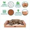 image:imageFurhaven Cooling Dog Sofa Bed  Memory Foam Couch with Bolsters Textured Plush amp WaterResistant Cover Washable Cover  Riverway JumboCamel