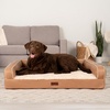 image:imageFurhaven Cooling Dog Sofa Bed  Memory Foam Couch with Bolsters Textured Plush amp WaterResistant Cover Washable Cover  Riverway JumboCamel