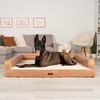 image:imageFurhaven Cooling Dog Sofa Bed  Memory Foam Couch with Bolsters Textured Plush amp WaterResistant Cover Washable Cover  Riverway JumboCamel