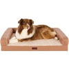 image:imageFurhaven Cooling Dog Sofa Bed  Memory Foam Couch with Bolsters Textured Plush amp WaterResistant Cover Washable Cover  Riverway JumboCamel