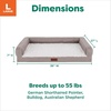image:imageFurhaven Cooling Dog Sofa Bed  Memory Foam Couch with Bolsters Textured Plush amp WaterResistant Cover Washable Cover  Riverway JumboGreige