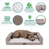 image:imageFurhaven Cooling Dog Sofa Bed  Memory Foam Couch with Bolsters Textured Plush amp WaterResistant Cover Washable Cover  Riverway JumboGreige