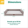 image:imageFurhaven Cooling Dog Sofa Bed  Memory Foam Couch with Bolsters Textured Plush amp WaterResistant Cover Washable Cover  Riverway JumboGreige