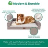 image:imageFurhaven Cooling Dog Sofa Bed  Memory Foam Couch with Bolsters Textured Plush amp WaterResistant Cover Washable Cover  Riverway JumboGreige