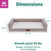 image:imageFurhaven Cooling Dog Sofa Bed  Memory Foam Couch with Bolsters Textured Plush amp WaterResistant Cover Washable Cover  Riverway JumboGreige