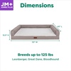 image:imageFurhaven Cooling Dog Sofa Bed  Memory Foam Couch with Bolsters Textured Plush amp WaterResistant Cover Washable Cover  Riverway JumboGreige