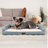 image:imageFurhaven Cooling Dog Sofa Bed  Memory Foam Couch with Bolsters Textured Plush amp WaterResistant Cover Washable Cover  Riverway JumboRiverway