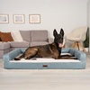 image:imageFurhaven Cooling Dog Sofa Bed  Memory Foam Couch with Bolsters Textured Plush amp WaterResistant Cover Washable Cover  Riverway JumboRiverway