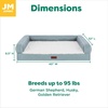 image:imageFurhaven Cooling Dog Sofa Bed  Memory Foam Couch with Bolsters Textured Plush amp WaterResistant Cover Washable Cover  Riverway JumboRiverway