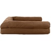 image:imageFurhaven Cooling Gel Dog Bed for Large Dogs w Removable Bolsters amp Washable Cover For Dogs Up to 95 lbs  Luxe Faux Fur amp Performance Linen Sofa  Charcoal JumboXLToasted Brown