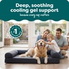 image:imageFurhaven Cooling Gel Dog Bed for Large Dogs w Removable Bolsters amp Washable Cover For Dogs Up to 95 lbs  Luxe Faux Fur amp Performance Linen Sofa  Charcoal JumboXLIron Gray