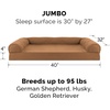 image:imageFurhaven Cooling Gel Dog Bed for Large Dogs w Removable Bolsters amp Washable Cover For Dogs Up to 95 lbs  Luxe Faux Fur amp Performance Linen Sofa  Charcoal JumboXLToasted Brown