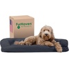image:imageFurhaven Cooling Gel Dog Bed for Large Dogs w Removable Bolsters amp Washable Cover For Dogs Up to 95 lbs  Luxe Faux Fur amp Performance Linen Sofa  Charcoal JumboXLIron Gray