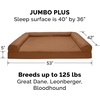 image:imageFurhaven Cooling Gel Dog Bed for Large Dogs w Removable Bolsters amp Washable Cover For Dogs Up to 95 lbs  Luxe Faux Fur amp Performance Linen Sofa  Charcoal JumboXLToasted Brown