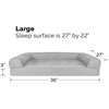 image:imageFurhaven Cooling Gel Dog Bed for Large Dogs w Removable Bolsters amp Washable Cover For Dogs Up to 95 lbs  Luxe Faux Fur amp Performance Linen Sofa  Charcoal JumboXLSilver Gray