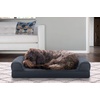 image:imageFurhaven Cooling Gel Dog Bed for Large Dogs w Removable Bolsters amp Washable Cover For Dogs Up to 95 lbs  Luxe Faux Fur amp Performance Linen Sofa  Charcoal JumboXLIron Gray