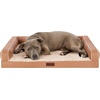 image:imageFurhaven Cooling Gel Dog Bed for Large Dogs w Removable Bolsters amp Washable Cover For Dogs Up to 95 lbs  Luxe Faux Fur amp Performance Linen Sofa  Charcoal JumboXLCamel