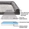 image:imageFurhaven Cooling Gel Dog Bed for Large Dogs w Removable Bolsters amp Washable Cover For Dogs Up to 95 lbs  Luxe Faux Fur amp Performance Linen Sofa  Charcoal JumboXLCharcoal