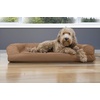 image:imageFurhaven Cooling Gel Dog Bed for Large Dogs w Removable Bolsters amp Washable Cover For Dogs Up to 95 lbs  Luxe Faux Fur amp Performance Linen Sofa  Charcoal JumboXLToasted Brown