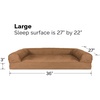 image:imageFurhaven Cooling Gel Dog Bed for Large Dogs w Removable Bolsters amp Washable Cover For Dogs Up to 95 lbs  Luxe Faux Fur amp Performance Linen Sofa  Charcoal JumboXLToasted Brown