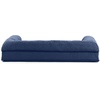 image:imageFurhaven Cooling Gel Dog Bed for Large Dogs w Removable Bolsters amp Washable Cover For Dogs Up to 95 lbs  Luxe Faux Fur amp Performance Linen Sofa  Charcoal JumboXLNavy Blue