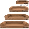 image:imageFurhaven Cooling Gel Dog Bed for Large Dogs w Removable Bolsters amp Washable Cover For Dogs Up to 95 lbs  Luxe Faux Fur amp Performance Linen Sofa  Charcoal JumboXLToasted Brown