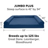 image:imageFurhaven Cooling Gel Dog Bed for Large Dogs w Removable Bolsters amp Washable Cover For Dogs Up to 95 lbs  Luxe Faux Fur amp Performance Linen Sofa  Charcoal JumboXLNavy Blue
