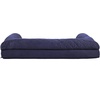image:imageFurhaven Cooling Gel Dog Bed for Large Dogs w Removable Bolsters amp Washable Cover For Dogs Up to 95 lbs  Luxe Faux Fur amp Performance Linen Sofa  Charcoal JumboXLNavy Blue
