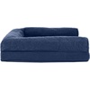 image:imageFurhaven Cooling Gel Dog Bed for Large Dogs w Removable Bolsters amp Washable Cover For Dogs Up to 95 lbs  Luxe Faux Fur amp Performance Linen Sofa  Charcoal JumboXLNavy Blue